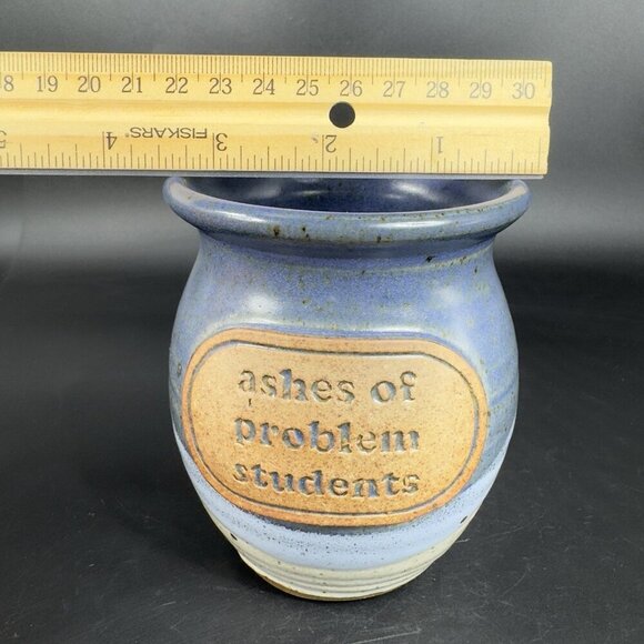 TUMBLEWEED Art Pottery Vase Bowl Container Stoneware Ashes Of Problem Students - Picture 3 of 11